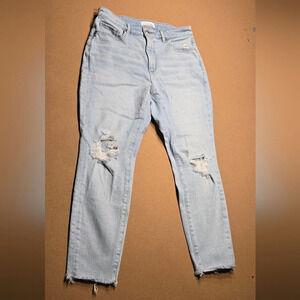 Loft Curvy high waist skinny ankle jeans